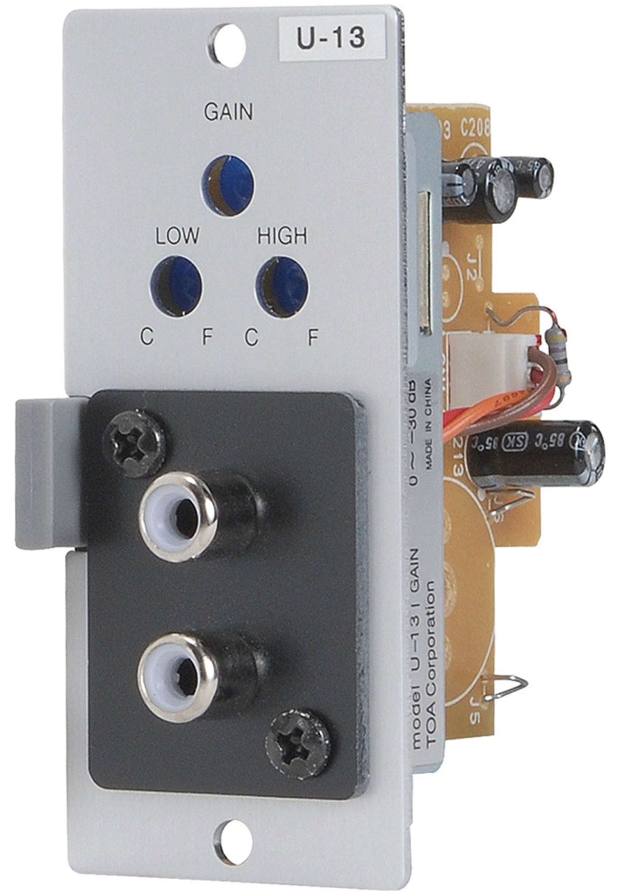 TOA U-13R Unbalanced Stereo Line Input Module Lo/Hi-Cut Filters