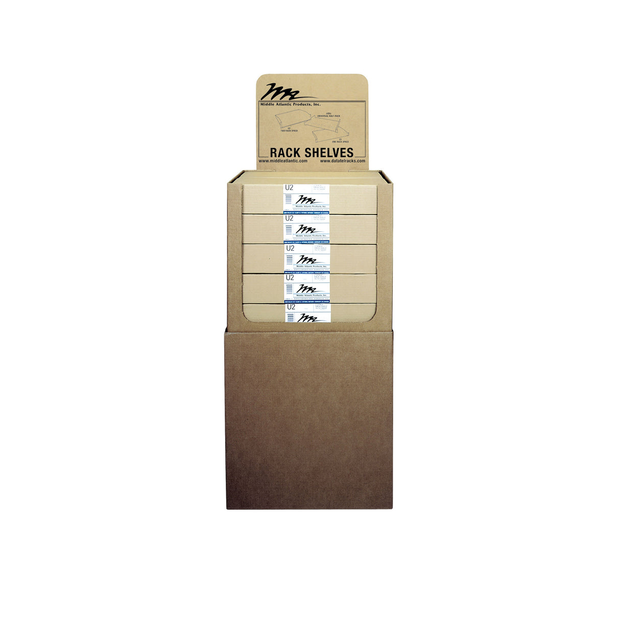 Middle Atlantic U2-RP6 6PC. U2 RACKSHELF PACK