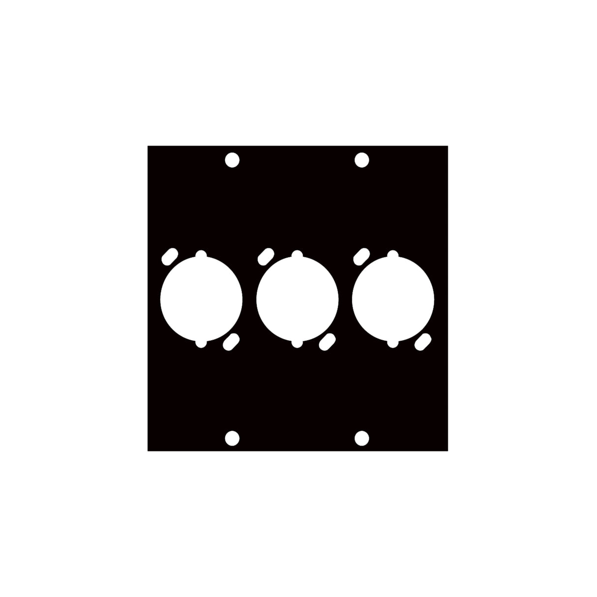Middle Atlantic UNIV3 FEMALE XLR(3)PORT UCP PNL