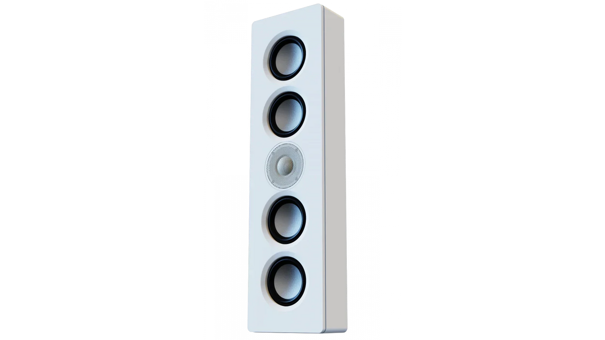 Elac Muro 4" x 2 On-Wall Sealed Cabinet Speaker - White, Each
