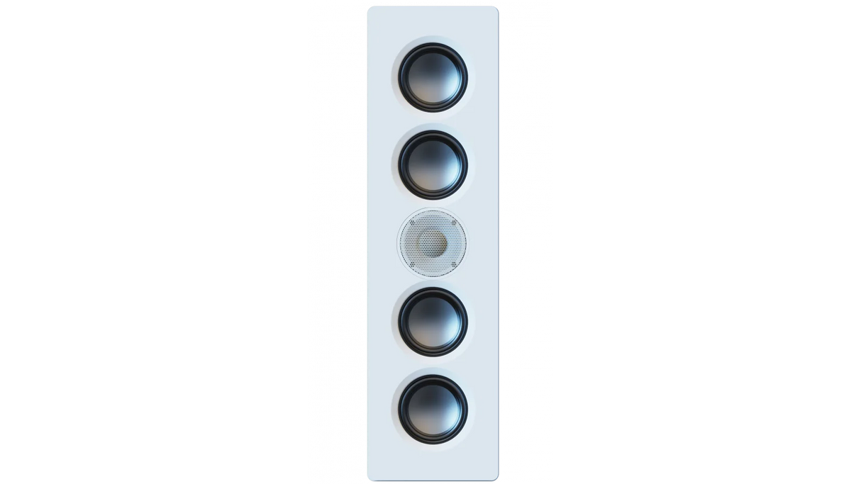 Elac Muro 4" x 2 On-Wall Sealed Cabinet Speaker - White, Each