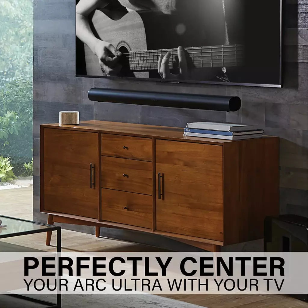 Sanus WSSAWM1-B2 Extendable Soundbar Wall Mount for Arc & Arc Ultra. BLACK