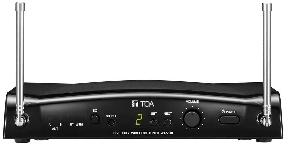 TOA WT-5810-AM RM1 Wireless Receiver Portable Space Diversity UHF Frequency Scanner Transmitter Battery Status