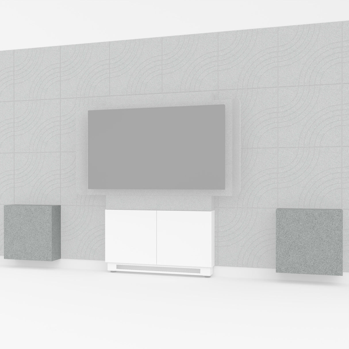 Middle Atlantic ADA-WT-8IN-SLG 8" Depth 2'x2' Wall Tile, Silver Gray
