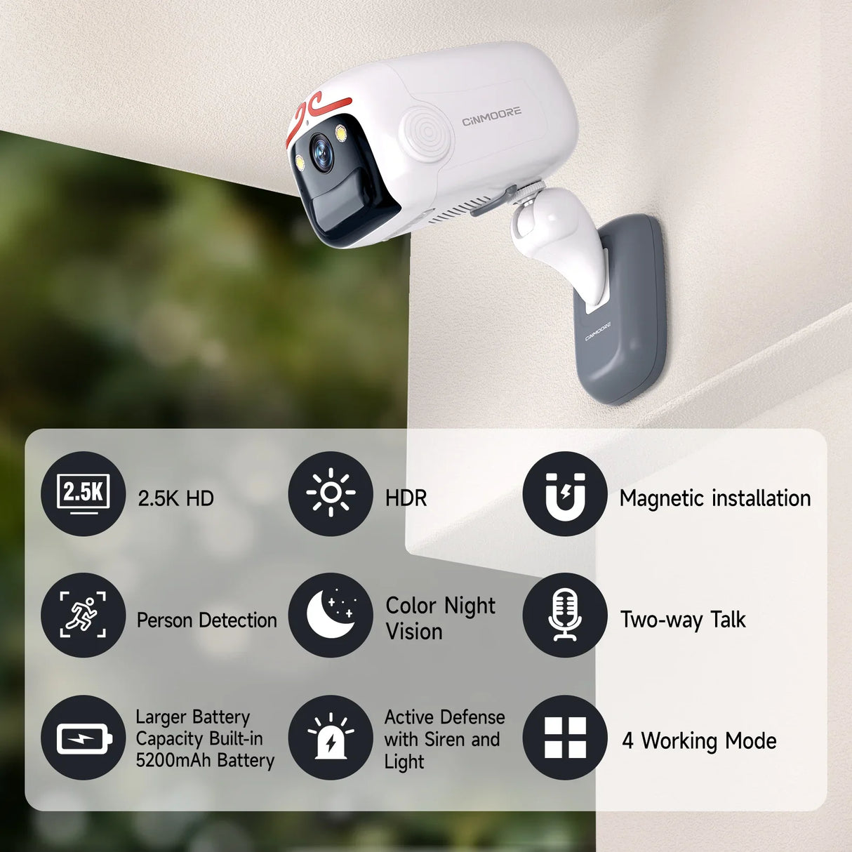 Cinmoore BC2U Wifi Battery Camera