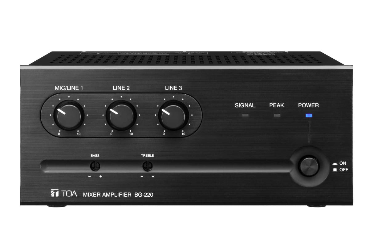 TOA BG-235 CU Mixer/Amplifier 35W 3x Inputs MOH Output Auto Mute