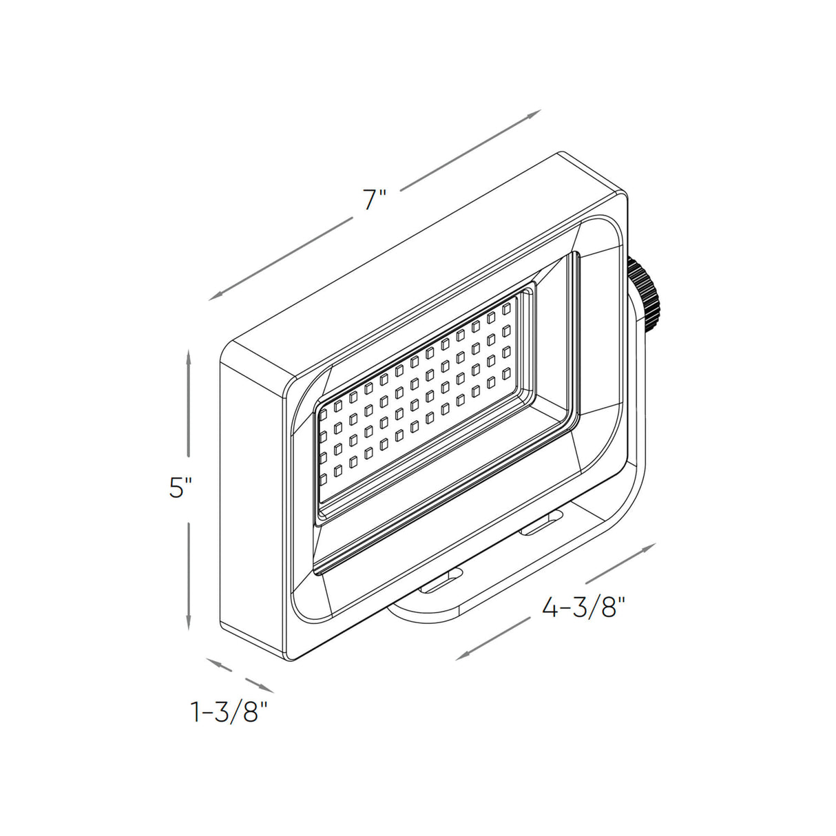 DALS DCP-FLD30-BK 7″ Smart Flood Light