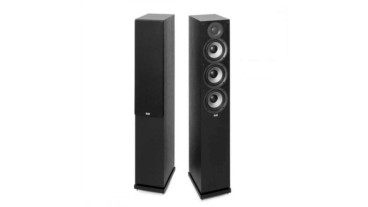 Elac 5.25" Debut 2.0 F5.2 Floorstanding Speaker - Black, Each