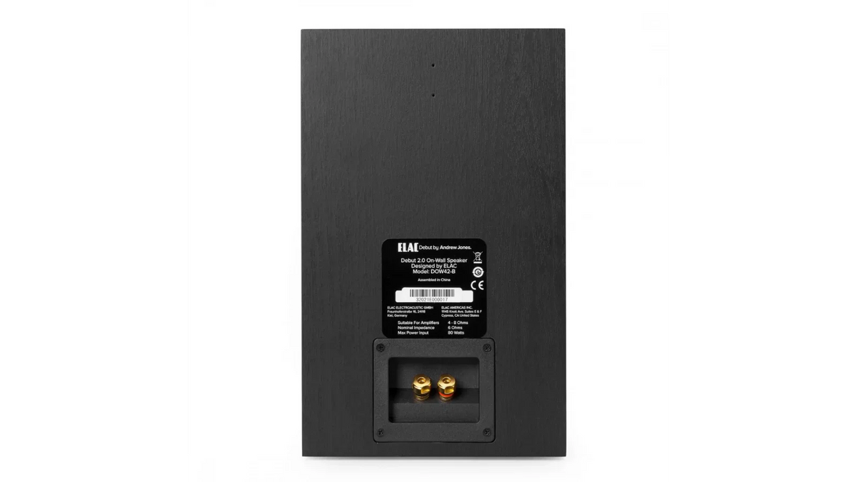 Elac 4" On-Wall Speakers - Black, Pair