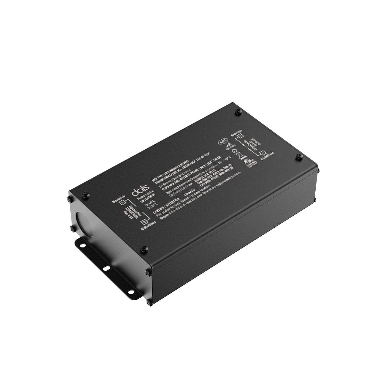 DALS DR2460DIM 60W 24V Dimmable hardwired driver, two outputs