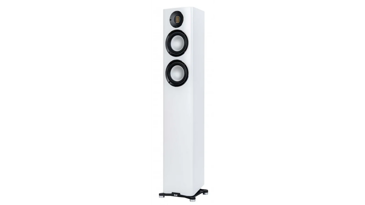 Elac 5.25" Carina Floorstanding Speaker FS 247.4 - Satin White, Each