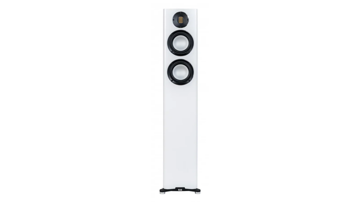 Elac 5.25" Carina Floorstanding Speaker FS 247.4 - Satin White, Each
