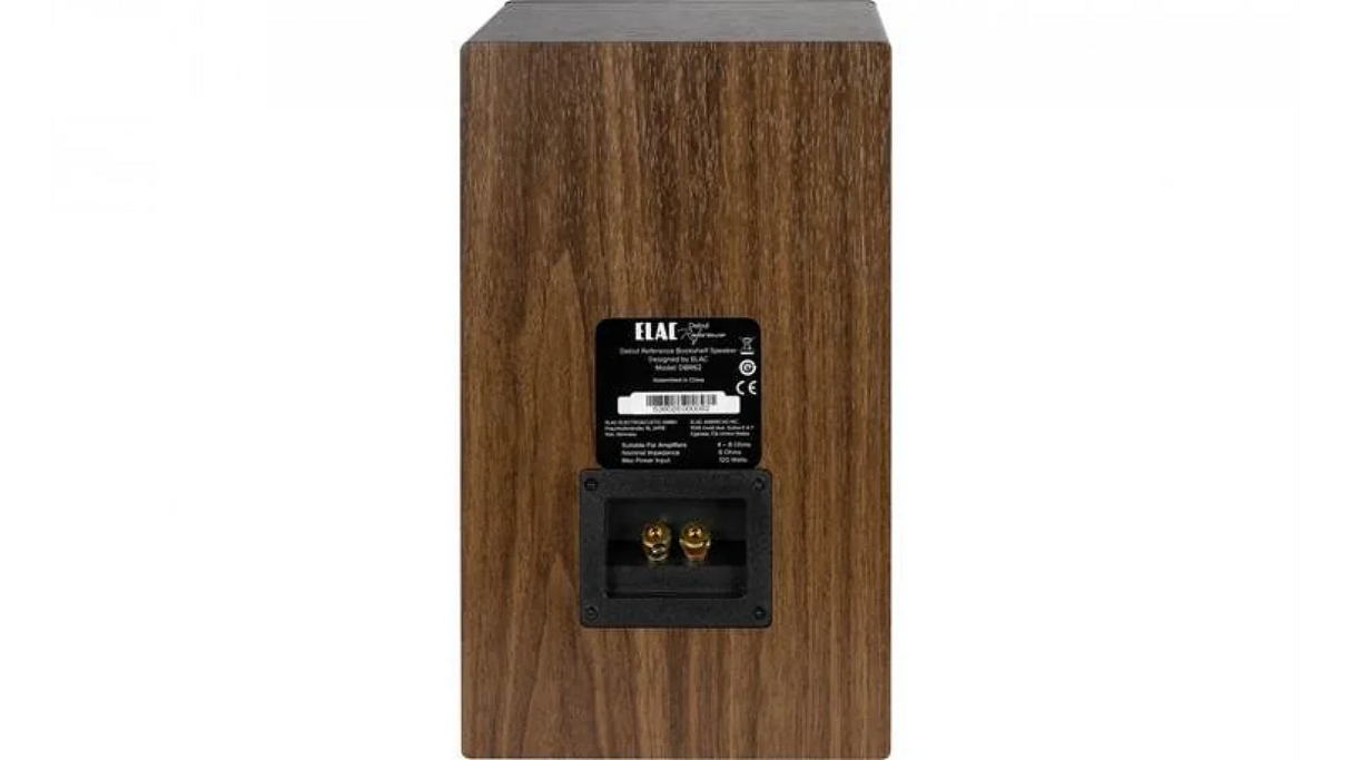 Elac 6.5" Debut Reference Bookshelf Speaker - Walnut/Black, Pair
