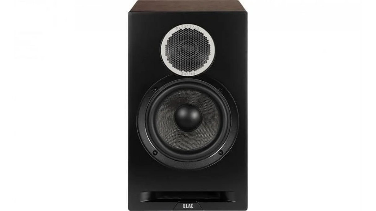 Elac 6.5" Debut Reference Bookshelf Speaker - Walnut/Black, Pair