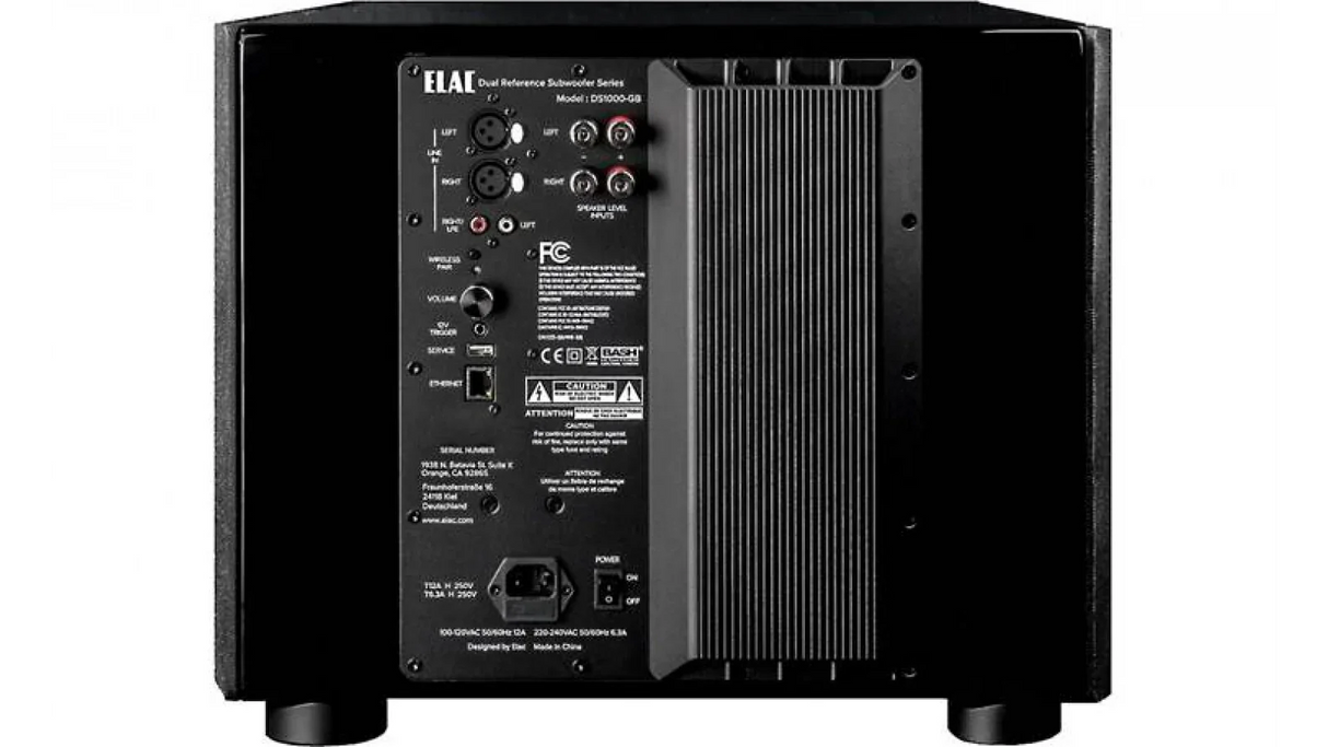 Elac 10" Varro DS1000-GB Dual Reference Powered Subwoofer - Gloss Black, Each