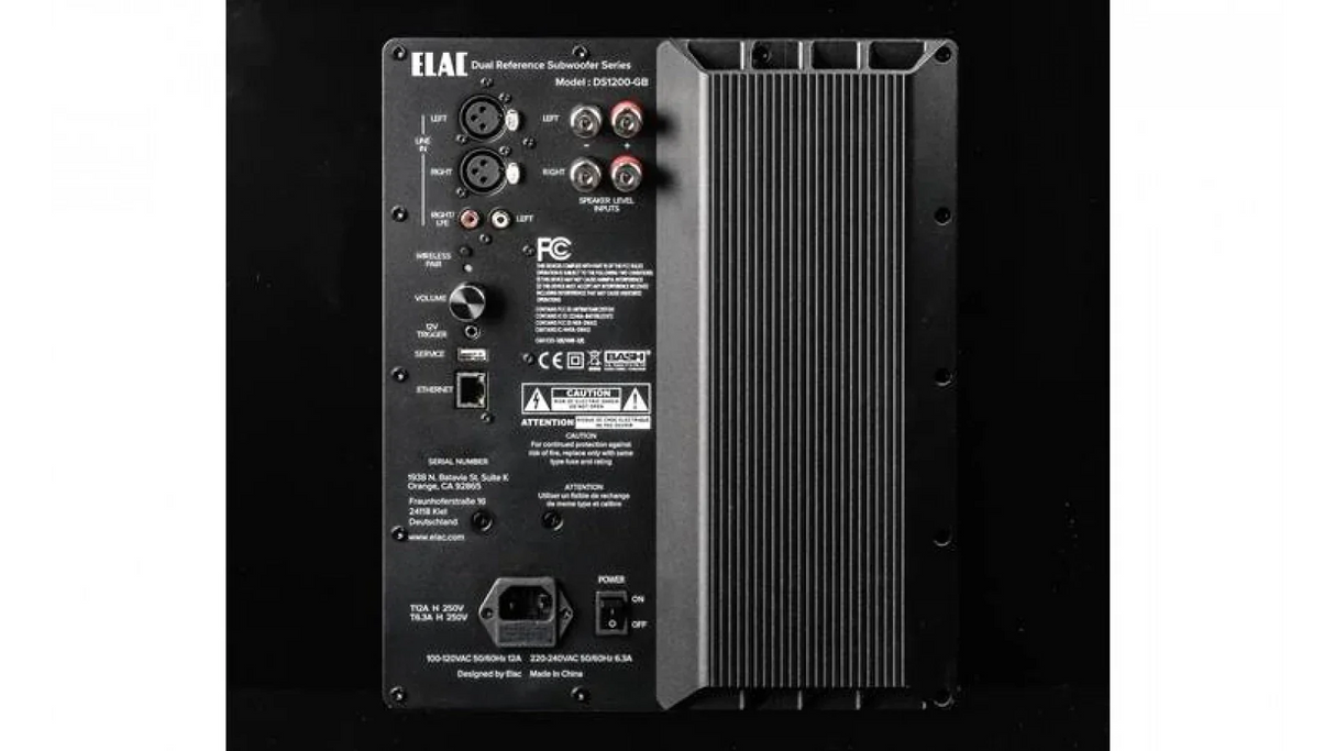 Elac 12" Varro DS1200-GB Dual Reference Powered Subwoofer - Gloss Black, Each