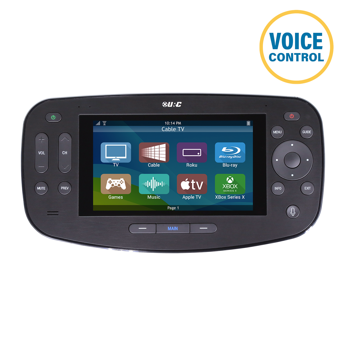 URC MX-4000 5" Touch Screen Controller with Hard Buttons and Voice Control