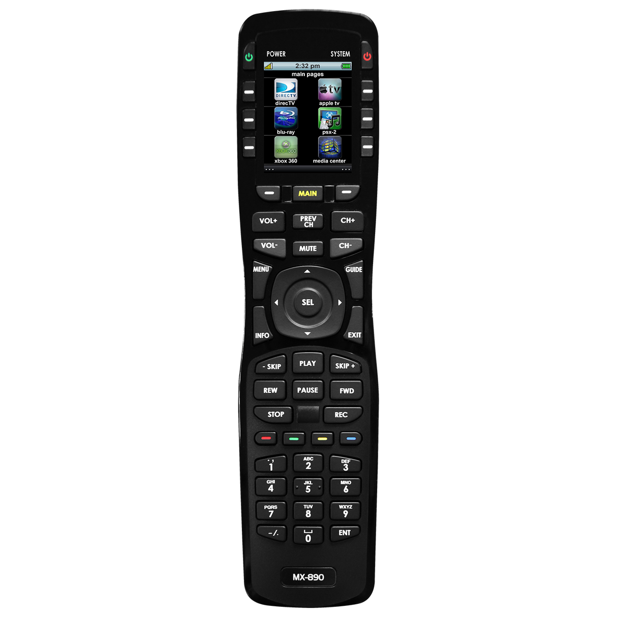 URC MX-890 Remote Control 2" Color LCD IR/RF Hard Buttons backlit