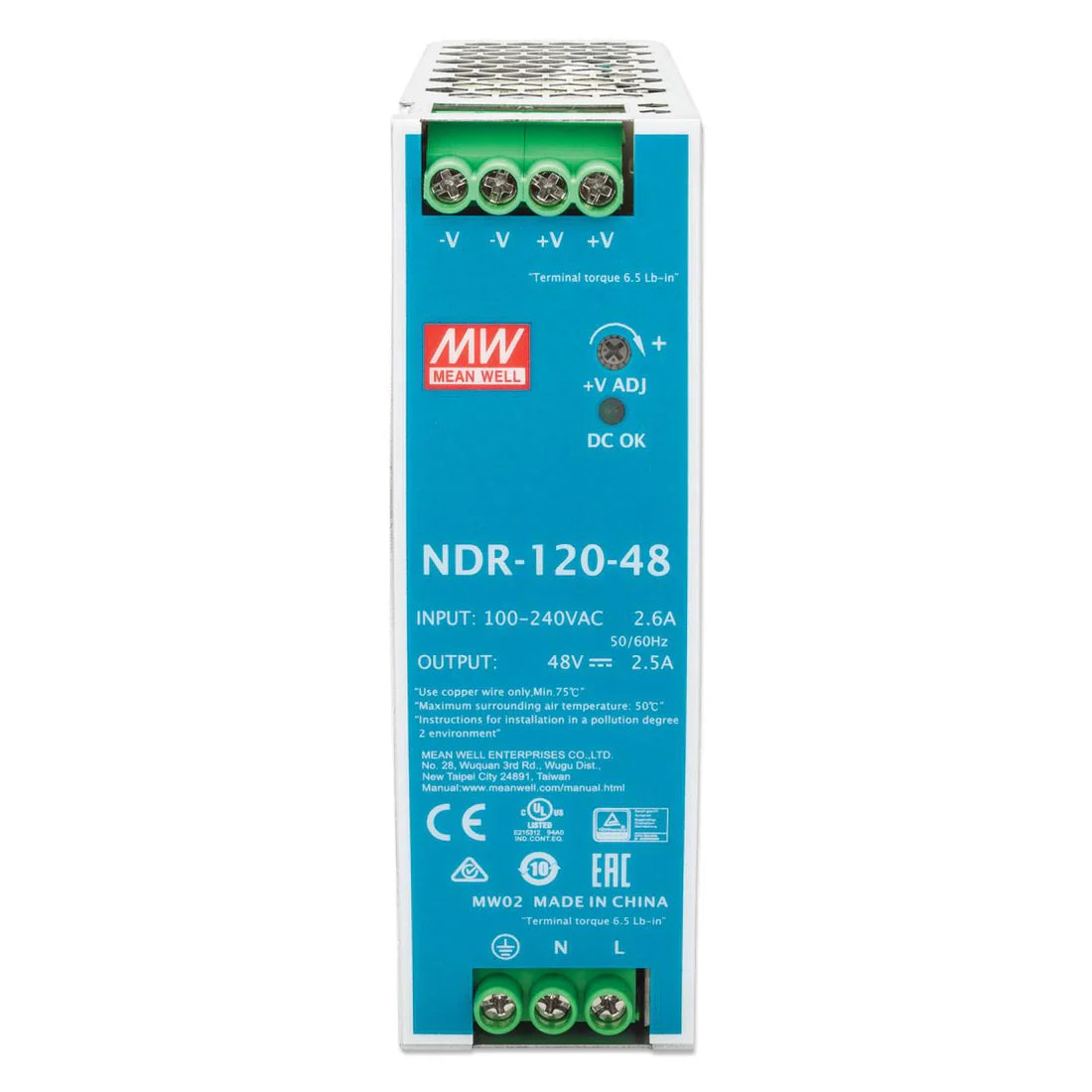 Intellinet 508728 Industrial DIN-Rail Mount Power Supply Unit - 120 W