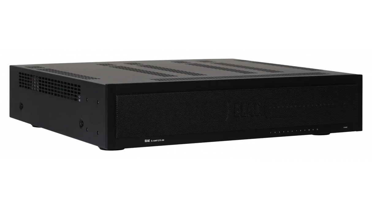 Elac IS-AMP1275-BK Integrator 12 x 75W Multi-Zone Amplifier - Black, Each