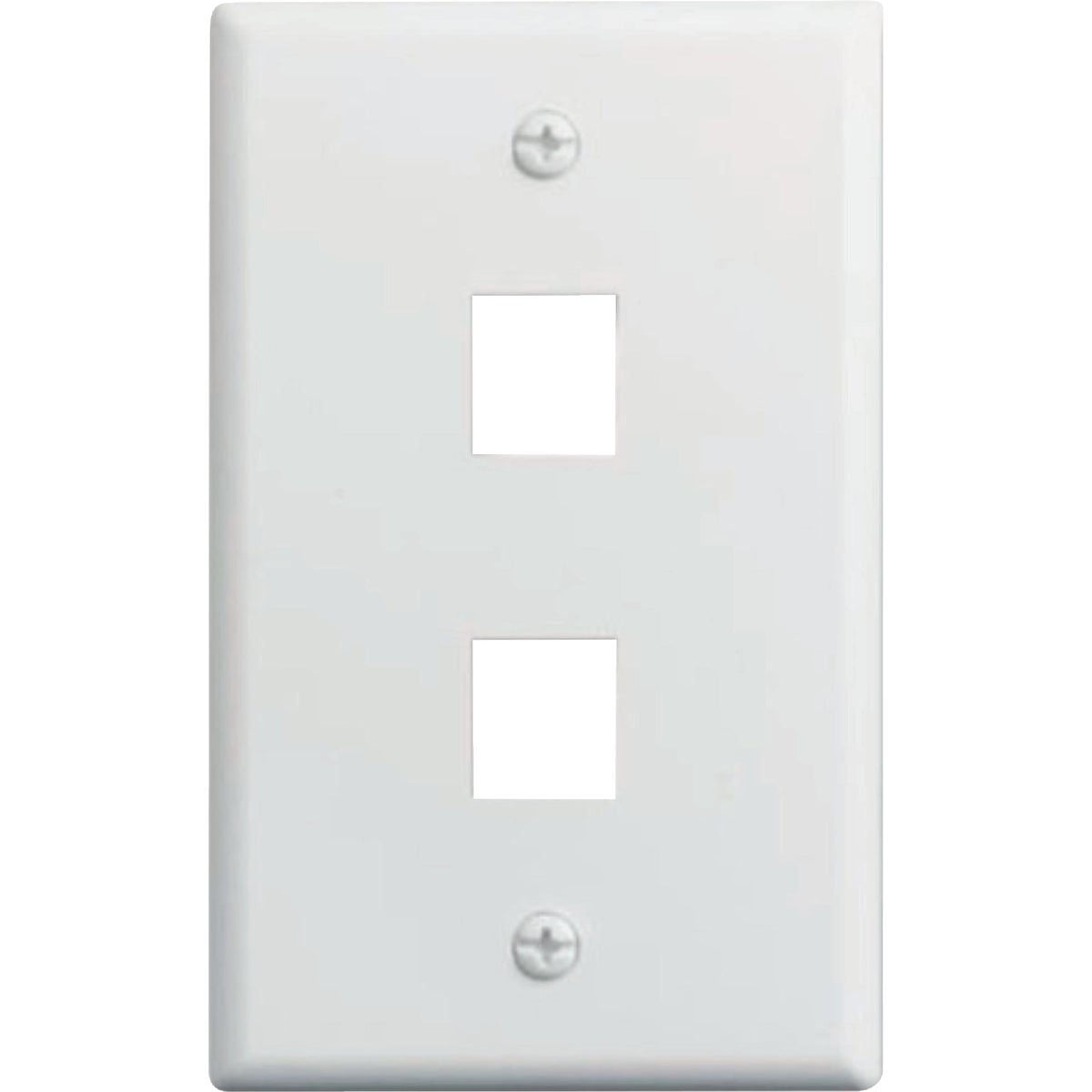 On-Q F3402WHV1 2-PORT KEYSTONE WALL PLATE WHITE