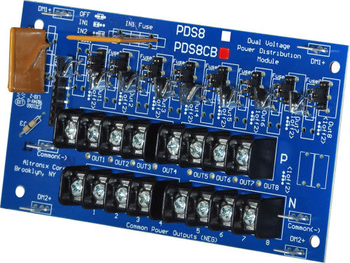 Altronix PDS8CB 8 PTC, 2 INPUT PWR DIST MOD