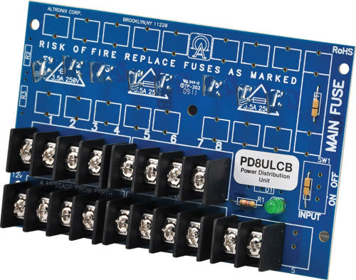 Altronix PD8ULCB UL 8 OUT POWER DIST UNIT W/CB