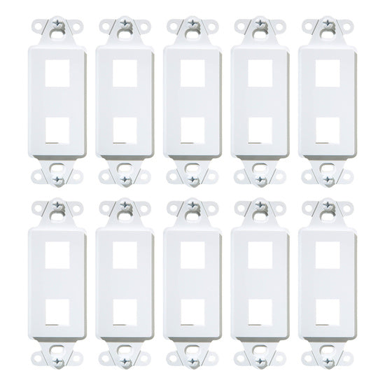 On-Q WP3412WH10 10 PK DECORATOR STRAP 2-PORT, WH