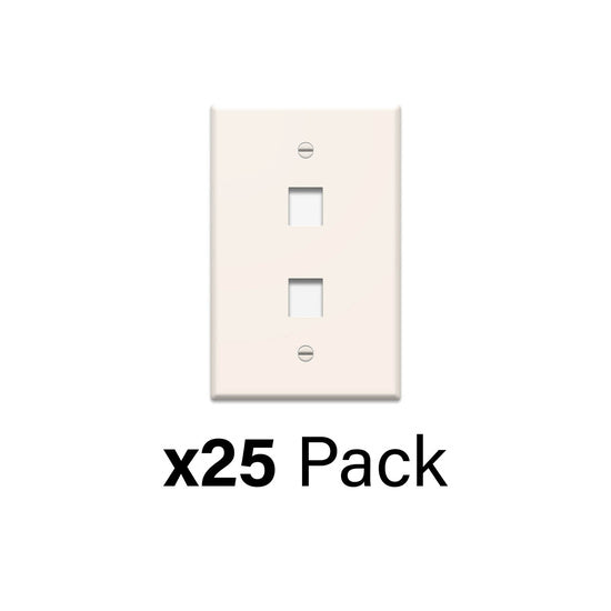 On-Q WP3402LA25 1G WALLPLATE 2P LA (25 BULK PKG)