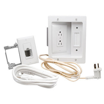 On-Q CPT306WV1 FLAT SCREEN TV POWER KIT - WHITE