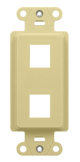 On-Q WP3412IV DECOR OUTLET STRAP 2 PORT IV (M10)