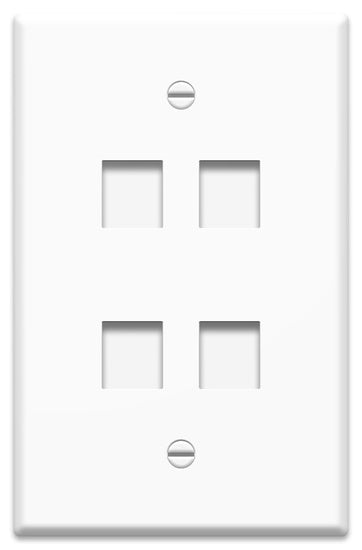 On-Q WP3304WH SGL GANG OVERSIZED WP 4 PORT WH