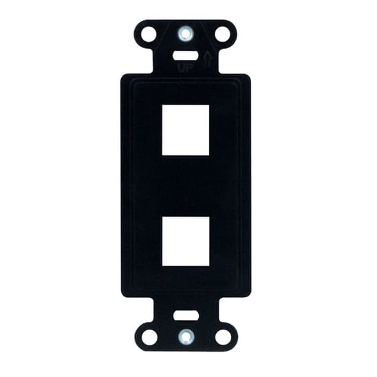 On-Q WP3412BK DECOR OUTLET STRAP 2 PORT BK (M10)