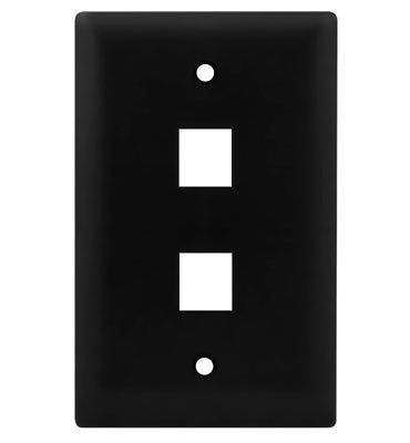 On-Q WP3402BK 1G WALL PLATE 2-PORT BK (M10)