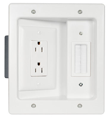 On-Q HT2102WHV1 WHITE FLAT PANEL RECESSED WP