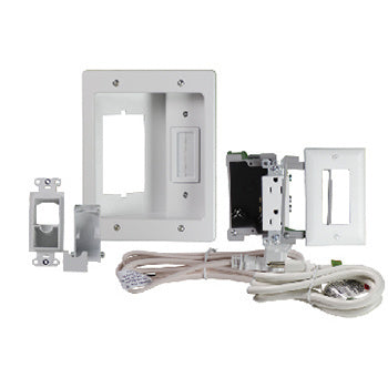 On-Q HT22U2WHR6 FLAT SCN TV PRO PWR KIT - WH