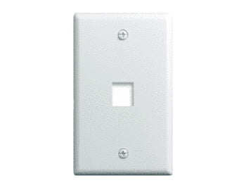 On-Q WP3401WHV5 SINGLE PORT KEYSTONE WALL PLATE, WH 5 PK