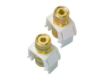 On-Q WP3457WH KEY: AUDIO BINDING POSTS L+R WH (M20)