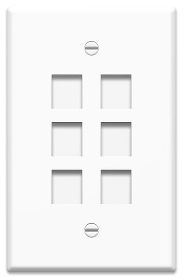 On-Q WP3306WH SGL GANG OVERSIZED WP 6 PORT WH