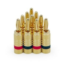 On-Q 364827V5 BANANA PLUGS GOLD (5 PAIR PK)