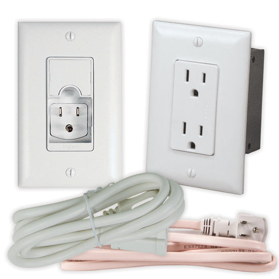 On-Q CPT7526WHR6 ENCLOSURE IN-WALL POWER KIT, 6FT - WHITE
