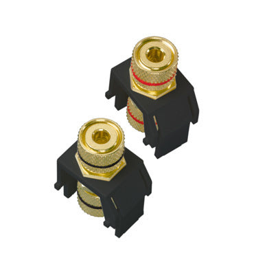 On-Q WP3457BK KEY: AUDIO BINDING POSTS L+R BK (M20)