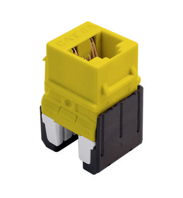 On-Q WP346AYE KEY: CAT6A QC RJ45 KYSTNE CON YLW(M10)