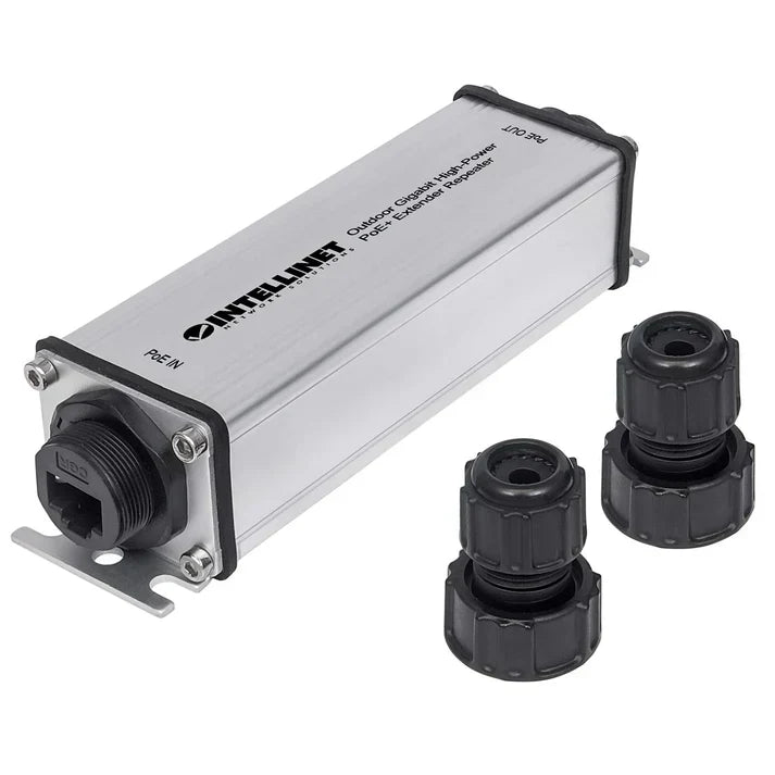 Intellinet 561211 Outdoor Gigabit High-Power PoE+ Extender Repeater