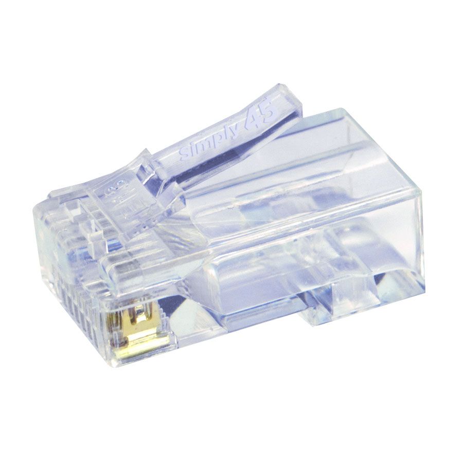 Simply45 S45-1500 Pass Through Blue Tint - Cat5e UTP - 100pc Jar