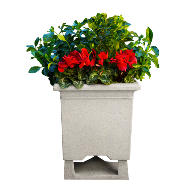 Rockustics SquareRoot-T Outdoor 6.5" Square Planter Speaker w/Transformer, Each