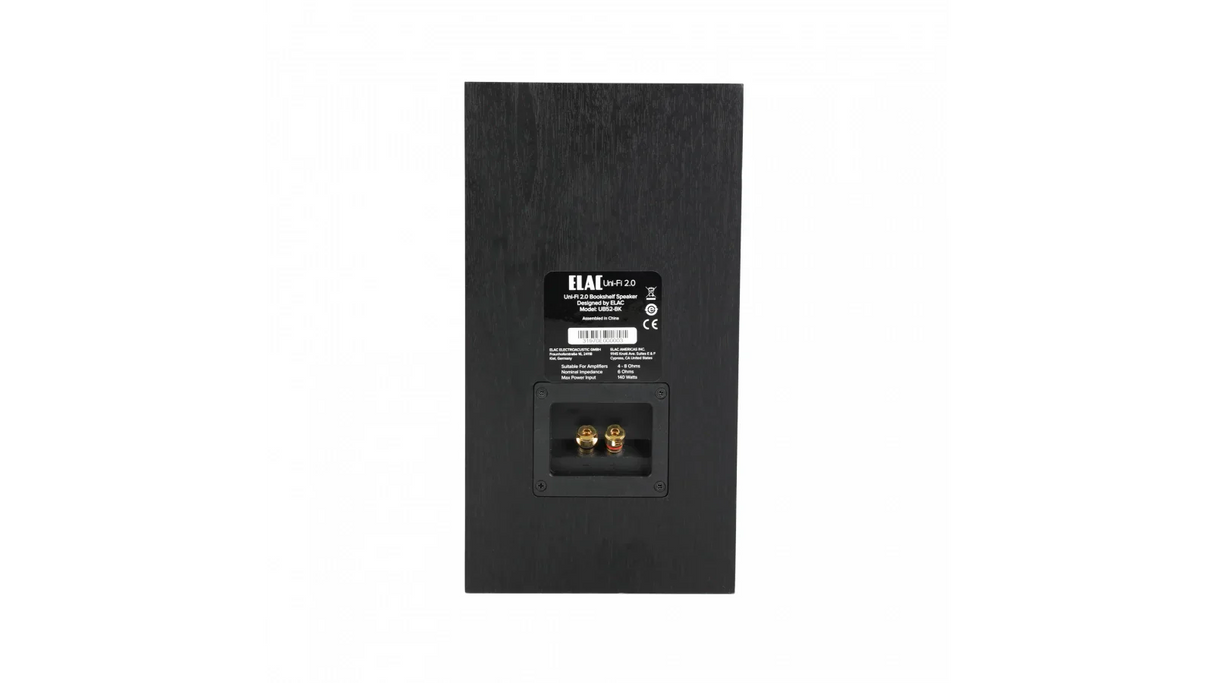 Elac Uni-Fi 2.0 Bookshelf Speaker - Black, Pair