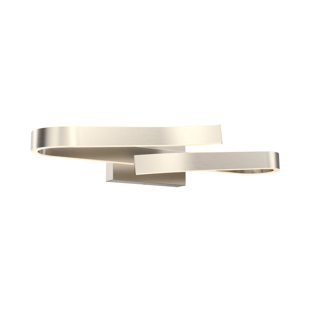 DALS Curled rectangular vanity wall sconce VRB24-CC-SN