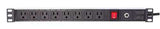 Vertical Cable 8 Way PDU With Main Switch and Breaker Power Strip