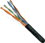 Vertical CAT5e Unshielded Twisted-Pair (UTP), CMP (Plenum-Rated), 24 AWG Solid Bare Copper, ETL-Listed, 1000ft Pull Box